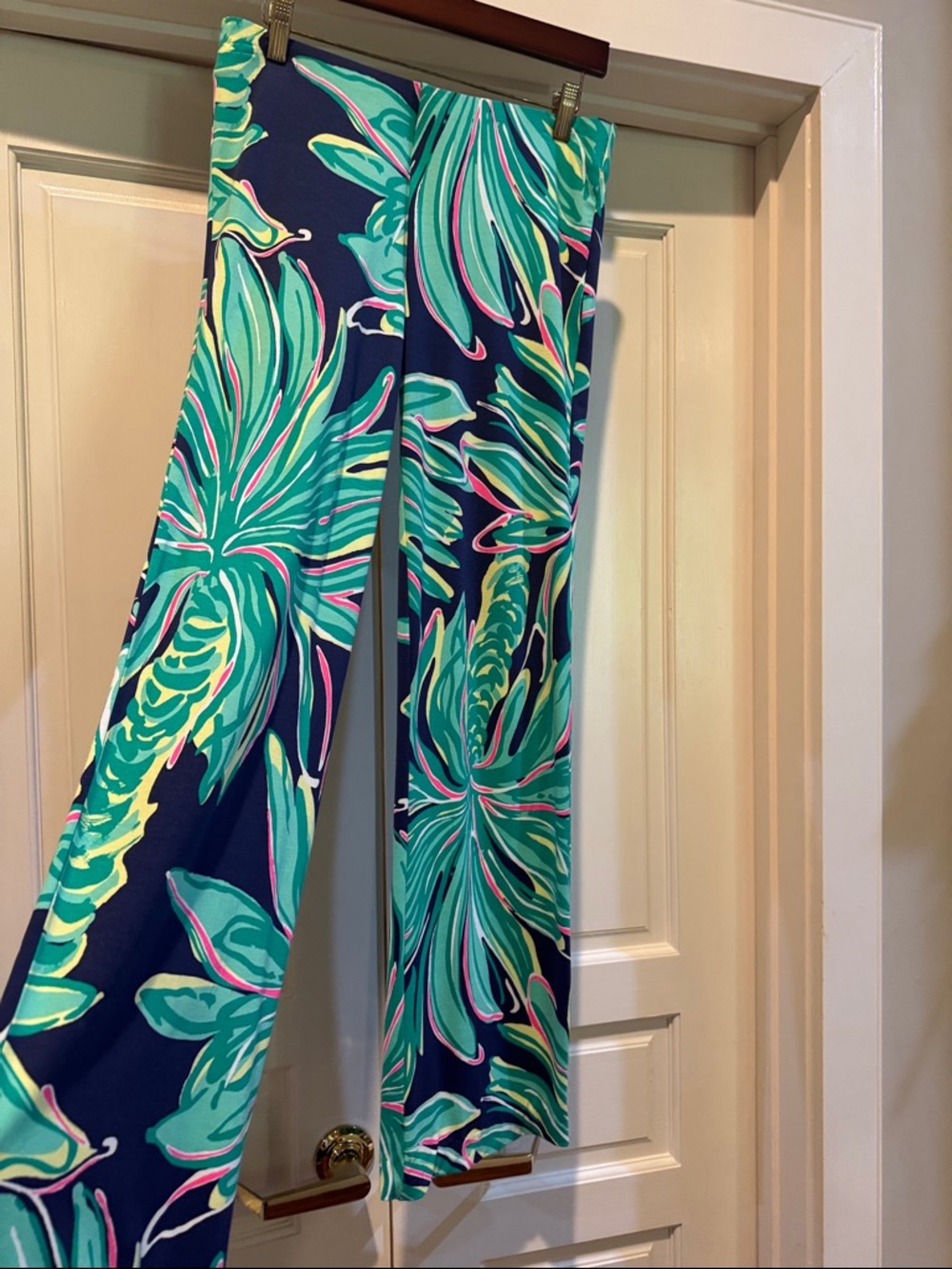 Lilly Pulitzer Navy Teal Pink Tropical Sarong Pants